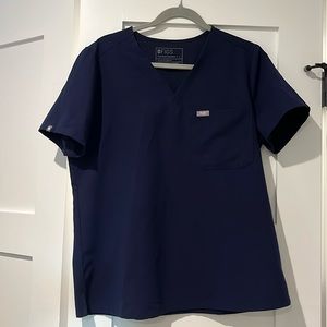 Figs Catarina Scrub top Navy Size L